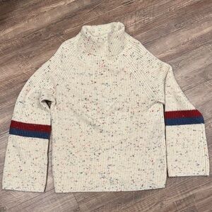 Cream colored Multi-Speckled Sweater with bell sleeves